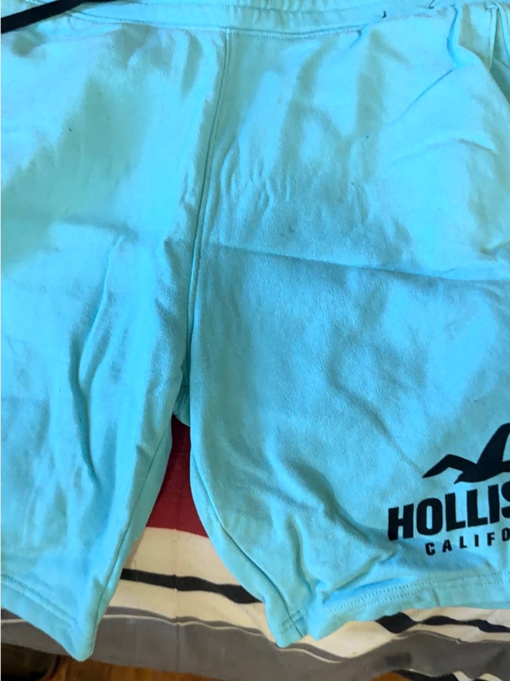 Hollister Light Aqua Blue Athletic Shorts